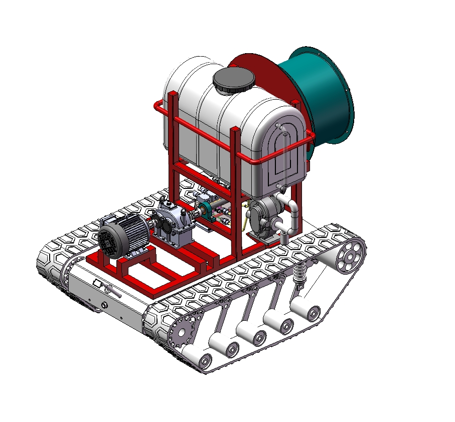 遥控果园喷药车三维SW2016带参+CAD+说明书