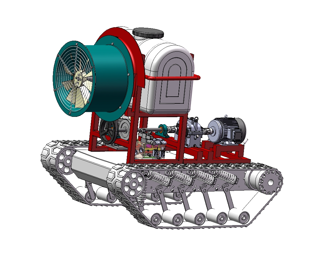 遥控果园喷药车三维SW2016带参+CAD+说明书