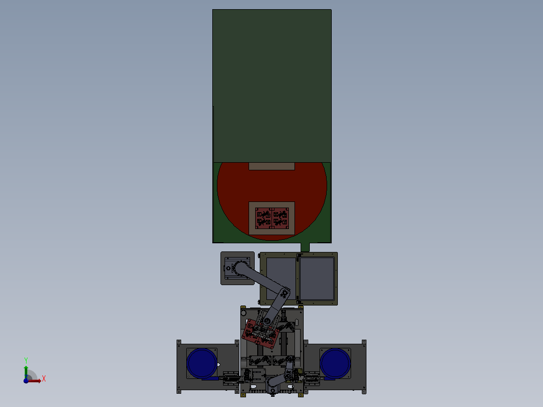 C519簧片自动上料，机器人上料，注塑成型