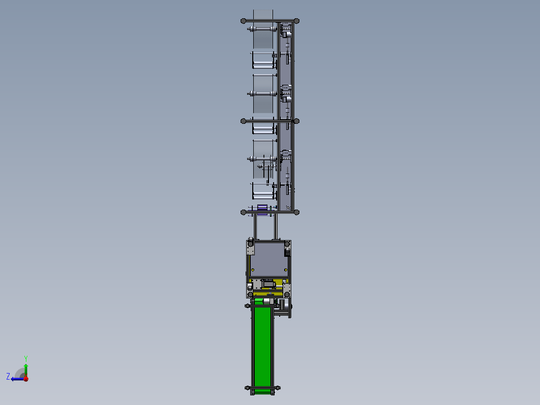 N95竖出式内置鼻梁打片机SW原档+工程图+BOM+程序