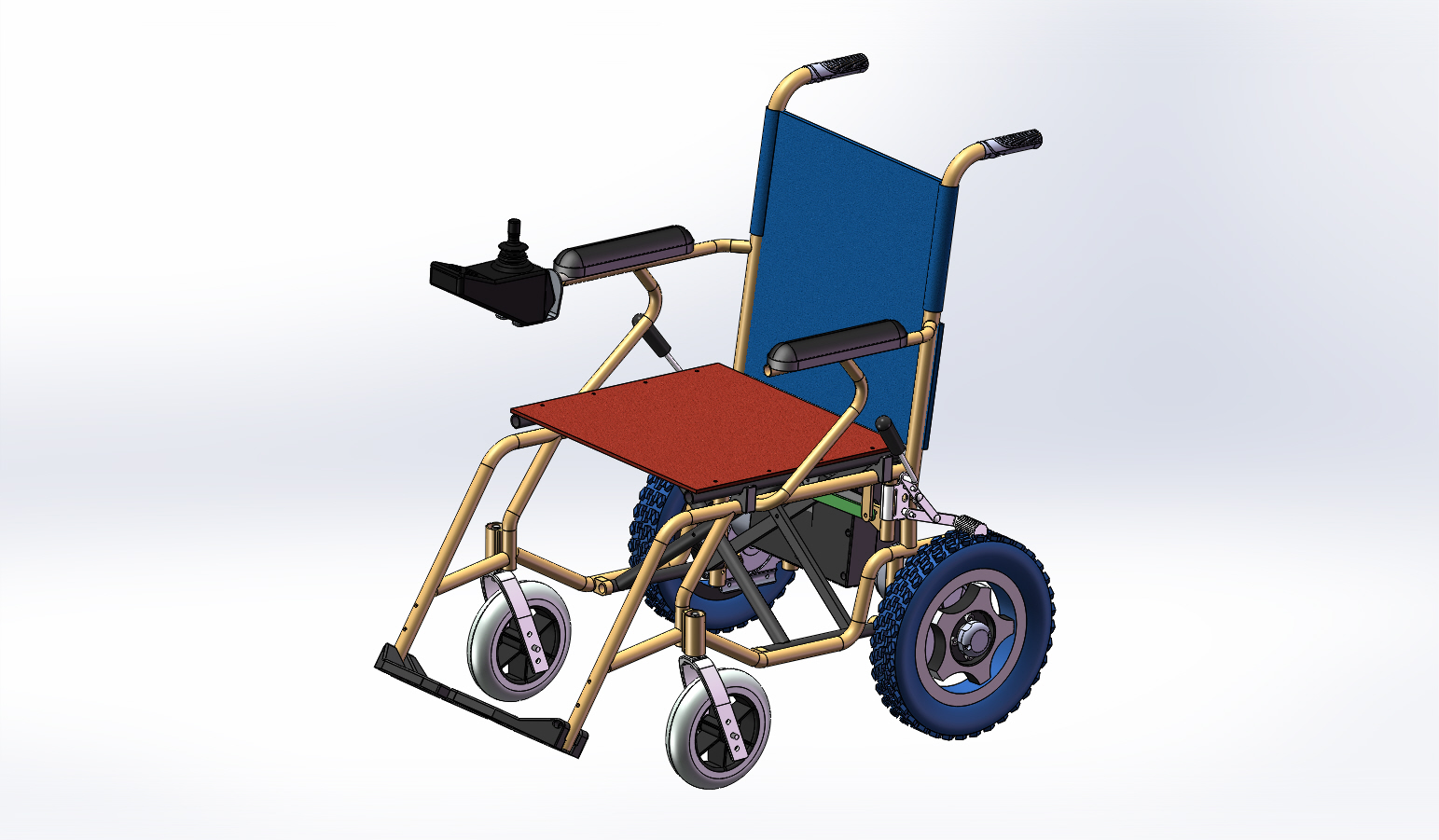 电动轮椅结构设计sw