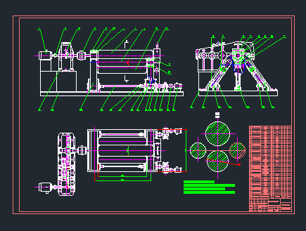 四轴热压板成型之卷板机设计 CAD+说明书