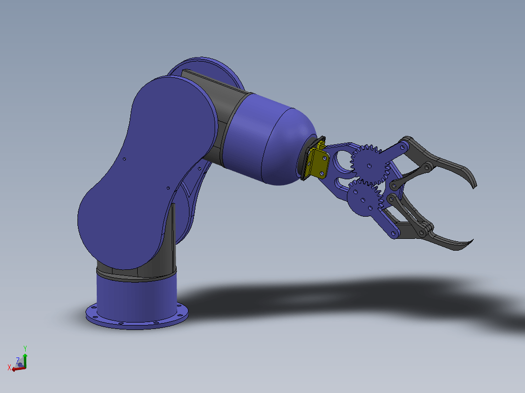 robot arm二爪夹持机械臂简易演示结构