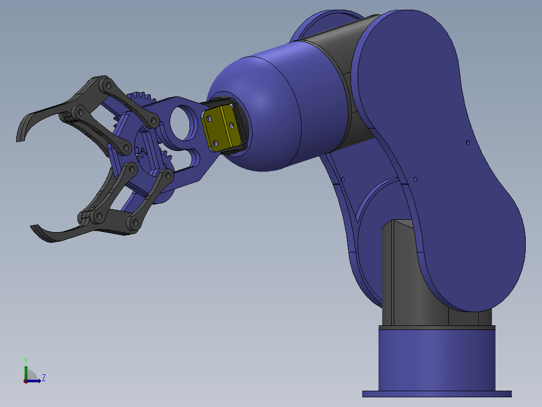 robot arm二爪夹持机械臂简易演示结构