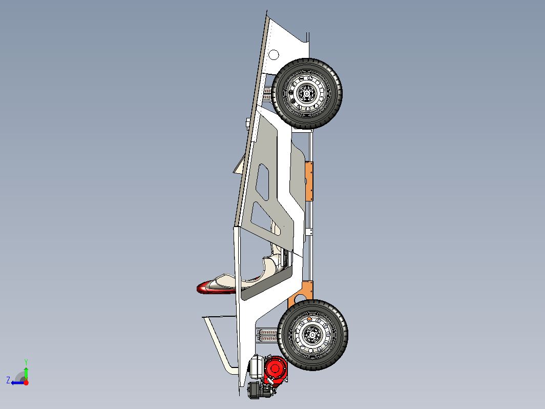 双座四车赛车结构