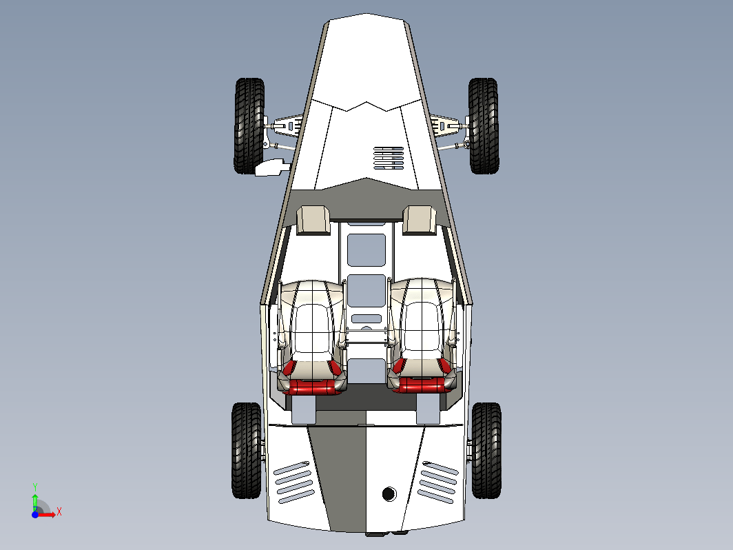 双座四车赛车结构