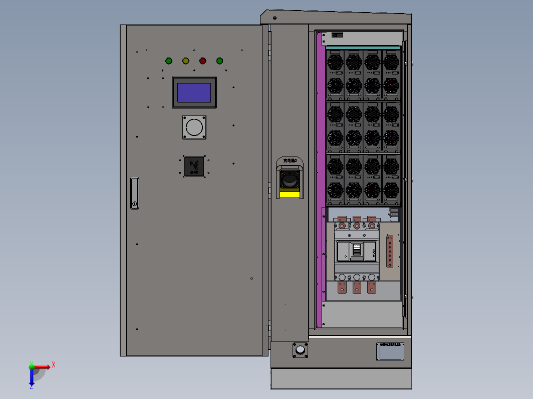 EV 240KW 直流充电桩三维SW2019带参