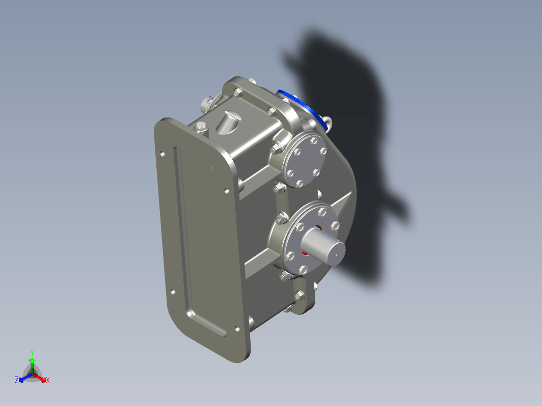 单级直齿轮减速器Inventor, STEP _ IGES