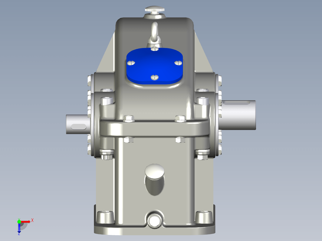 单级直齿轮减速器Inventor, STEP _ IGES