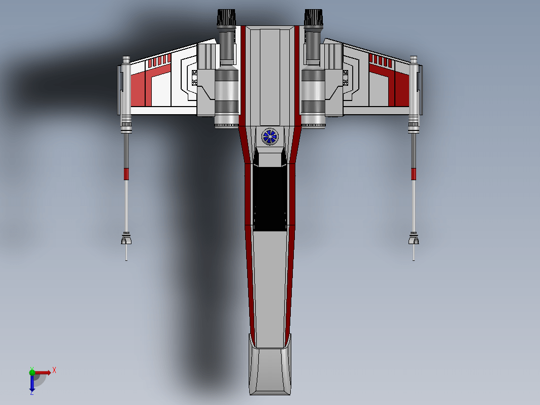 T65 Xwing翼星际战斗机模型