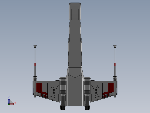 T65 Xwing翼星际战斗机模型缩略图