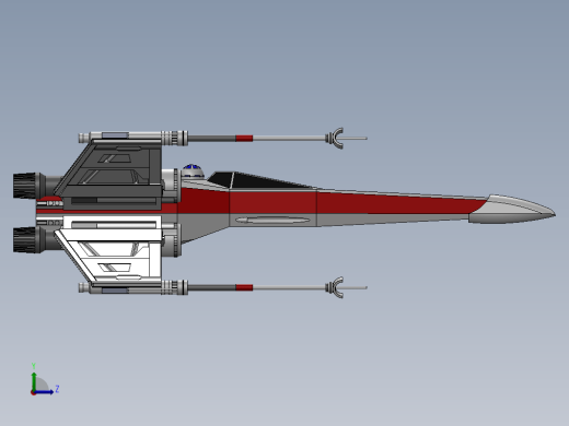 T65 Xwing翼星际战斗机模型缩略图