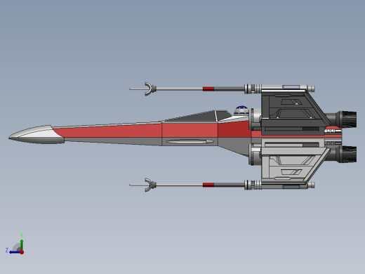 T65 Xwing翼星际战斗机模型缩略图
