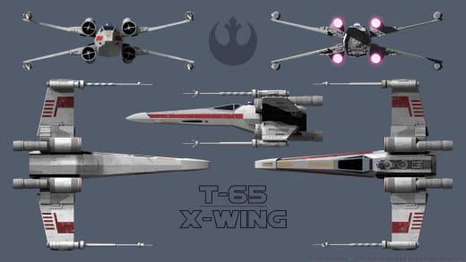 T65 Xwing翼星际战斗机模型缩略图