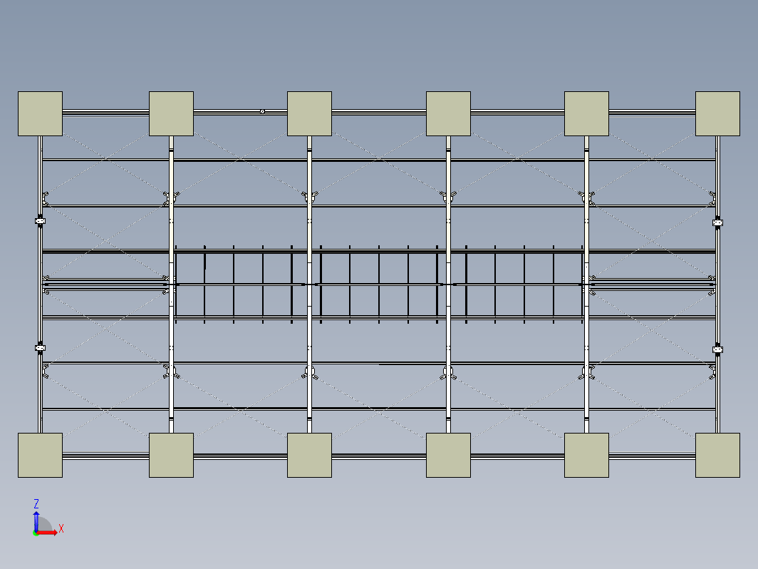 钢铁建筑大堂