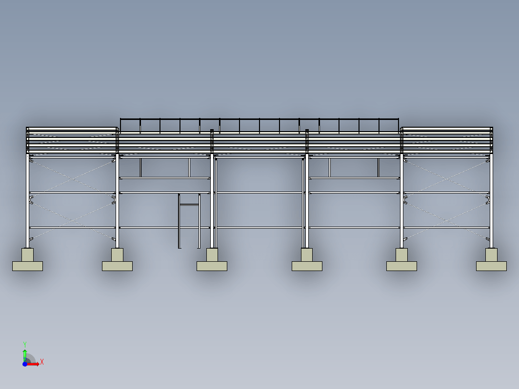 钢铁建筑大堂