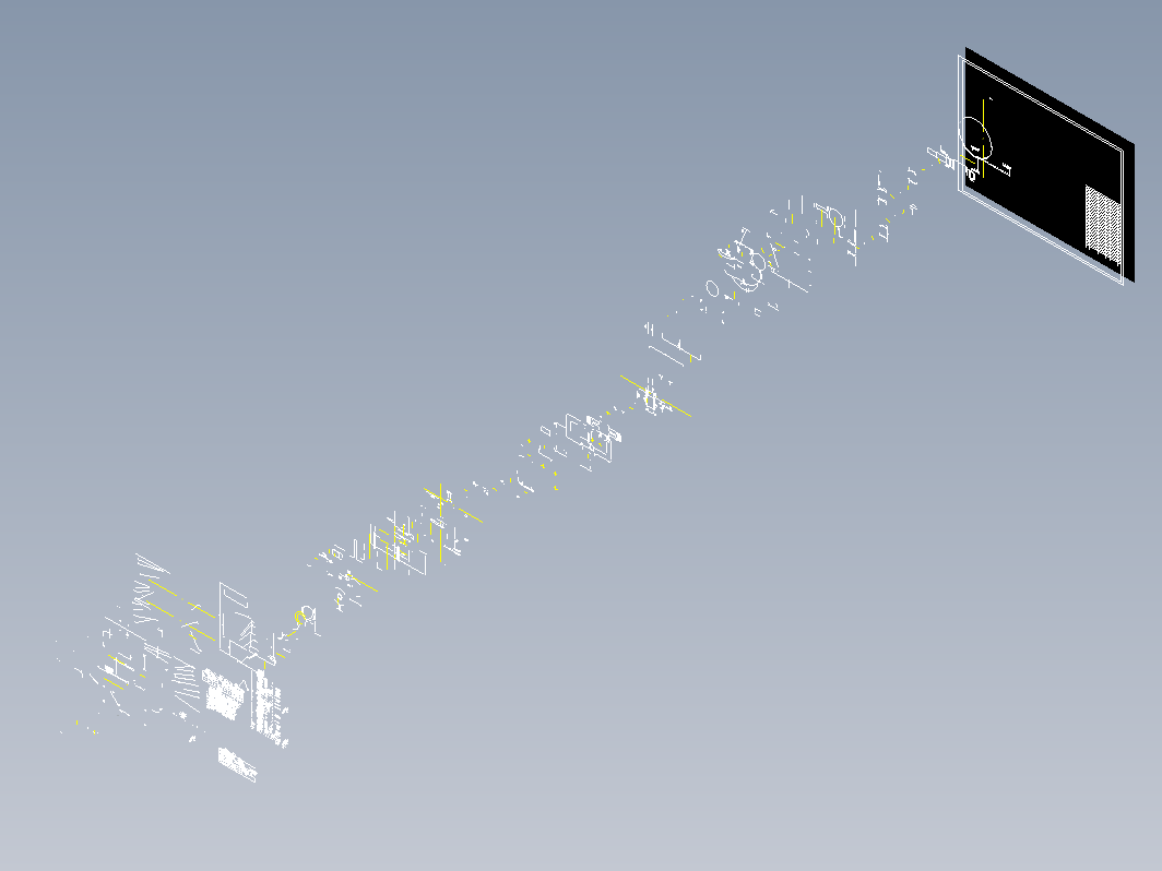 一种7.35KW，传动比为10的单级蜗轮蜗杆减速机（3张图，蜗杆在下）