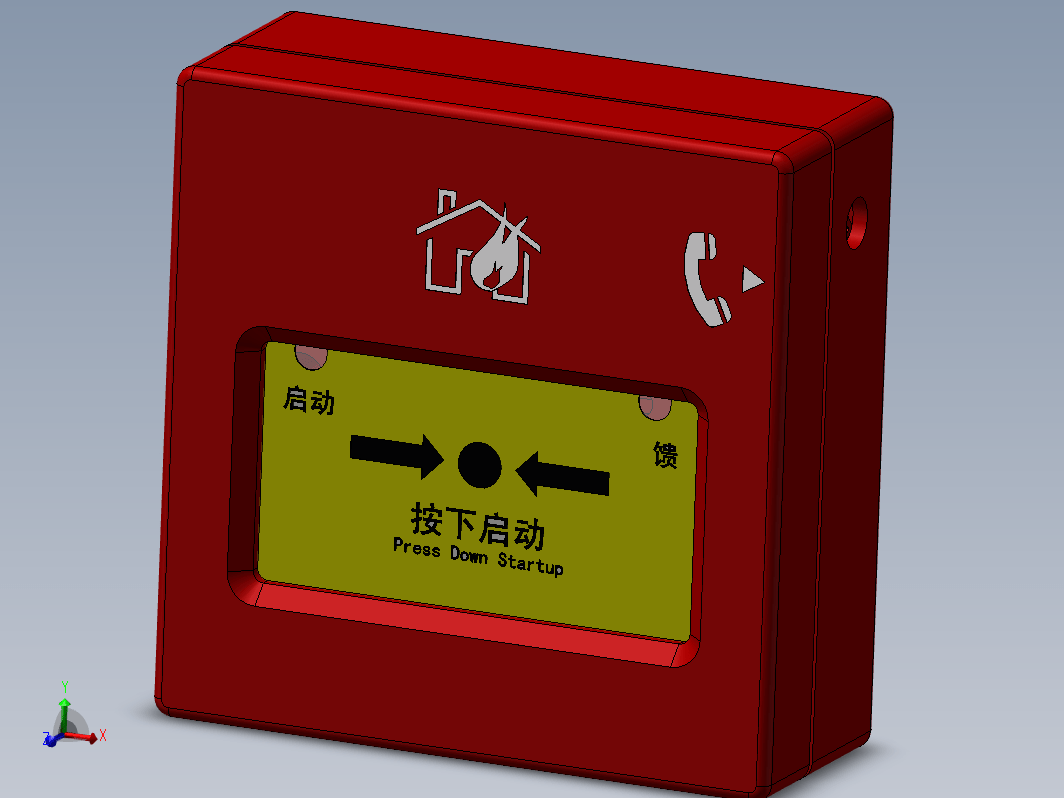 手动报警按钮（消防专用）三维SW2012带参