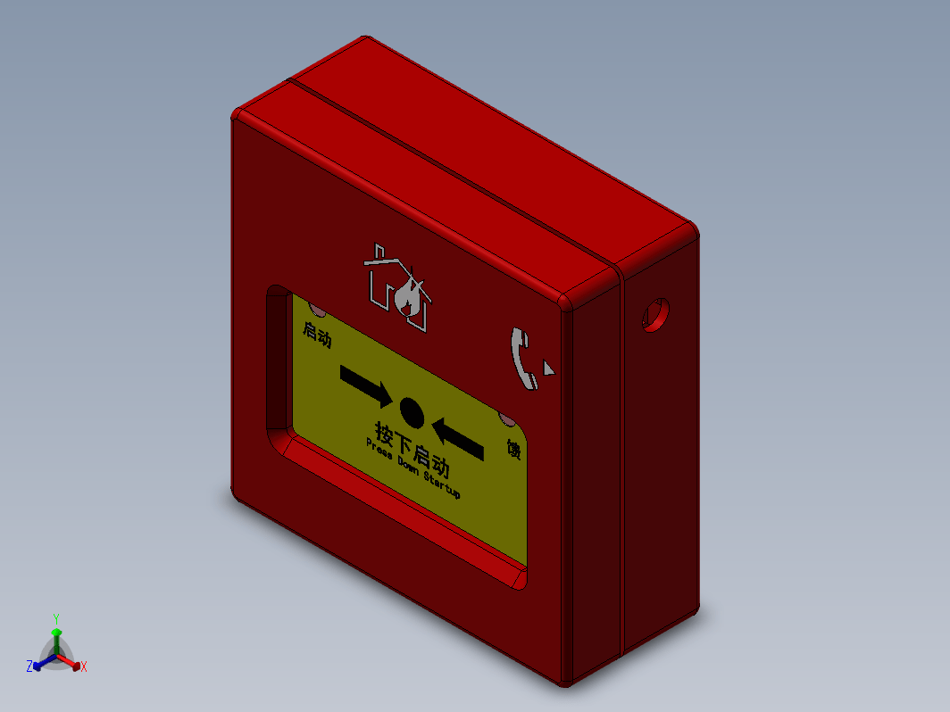 手动报警按钮（消防专用）三维SW2012带参
