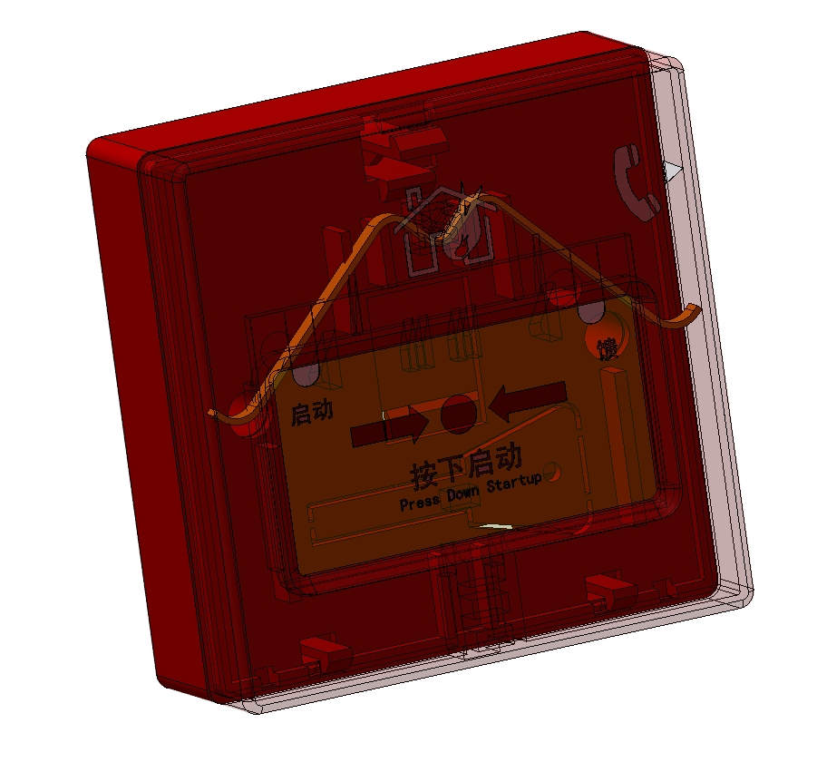 手动报警按钮（消防专用）三维SW2012带参