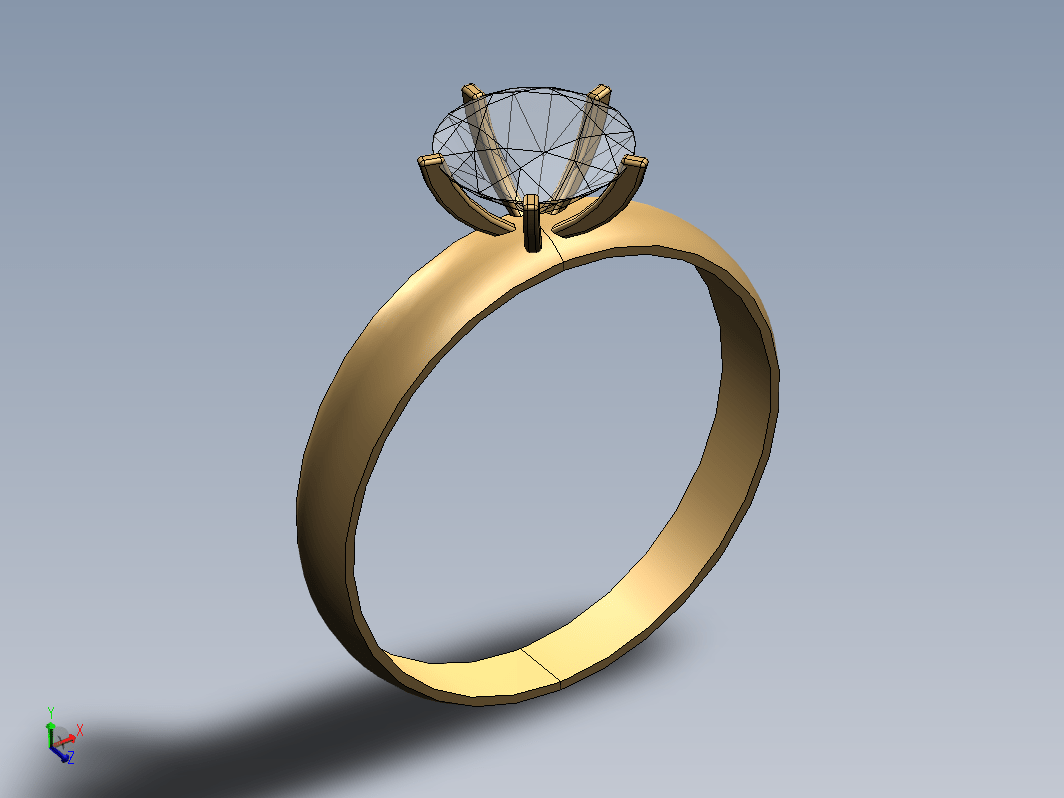 宝石钻石戒指 指环（渲染完成）