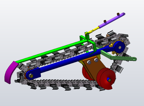 施肥开沟机的结构设计三维SW2016带参+CAD+说明