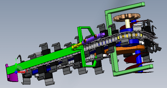 施肥开沟机的结构设计三维SW2016带参+CAD+说明