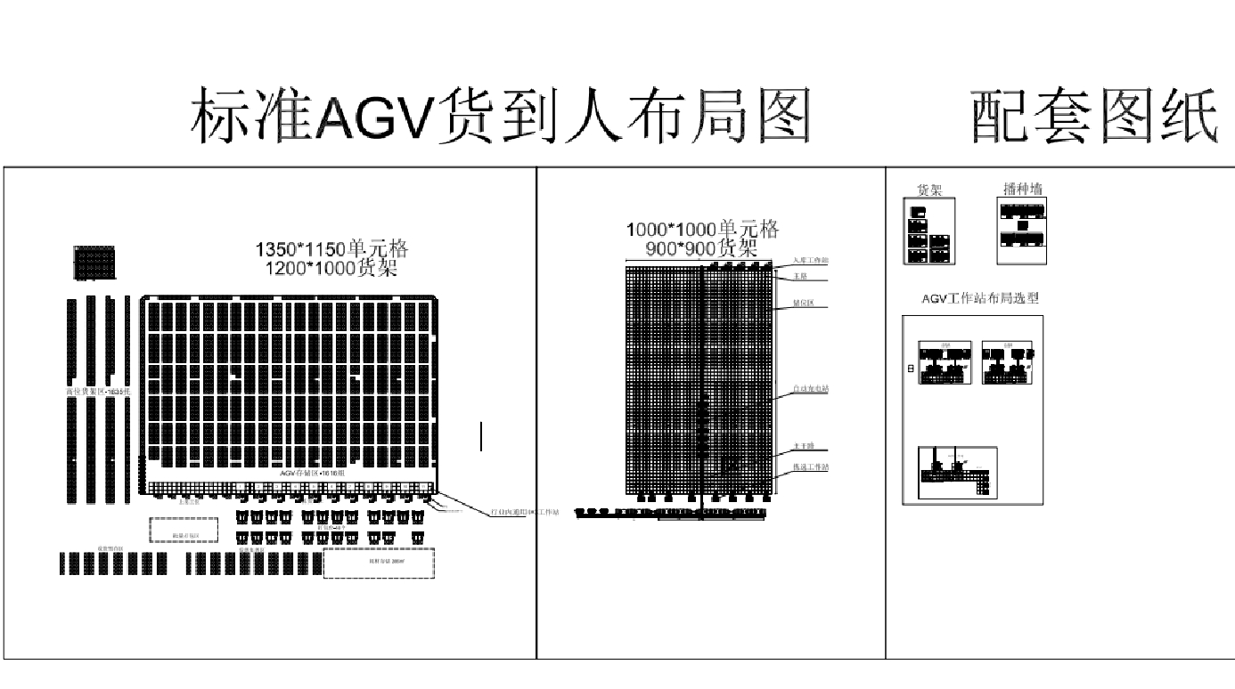 AGV货到人拣选标准方案图