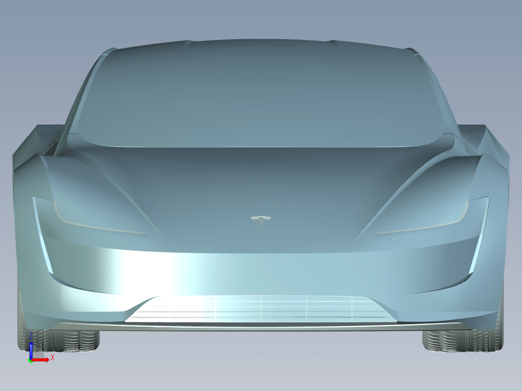 特斯拉3外形设计三维UG10.0带参