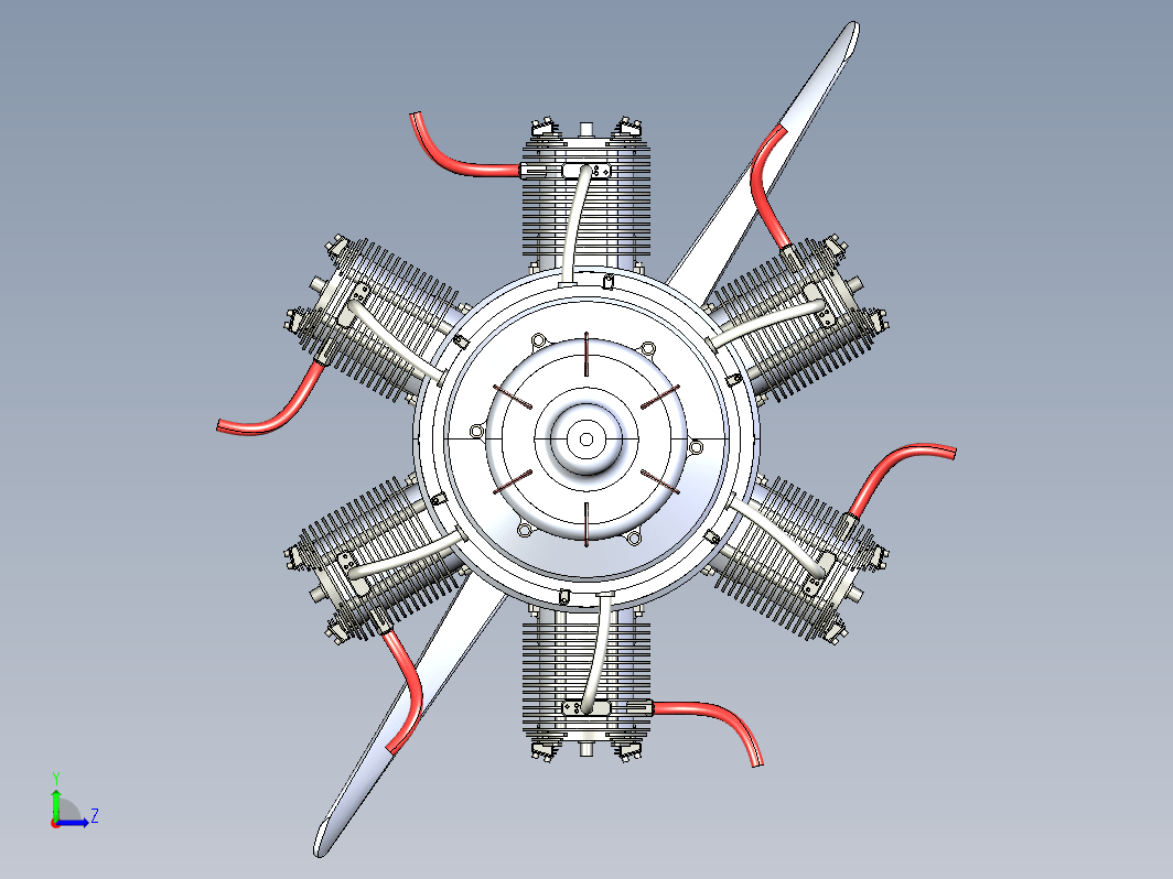 Radial Engine星形六缸发动机