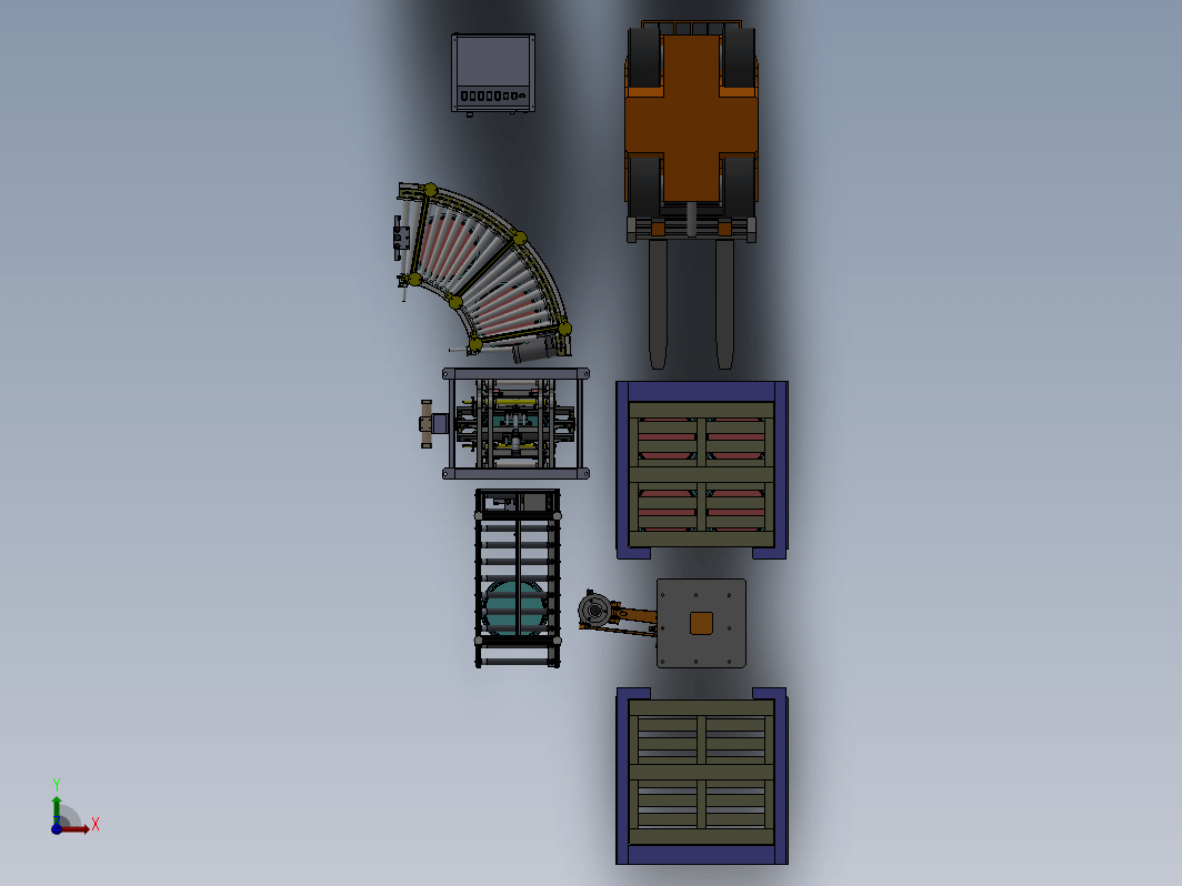 制桶生产线机器人自动拆垛桶盖上线工作站