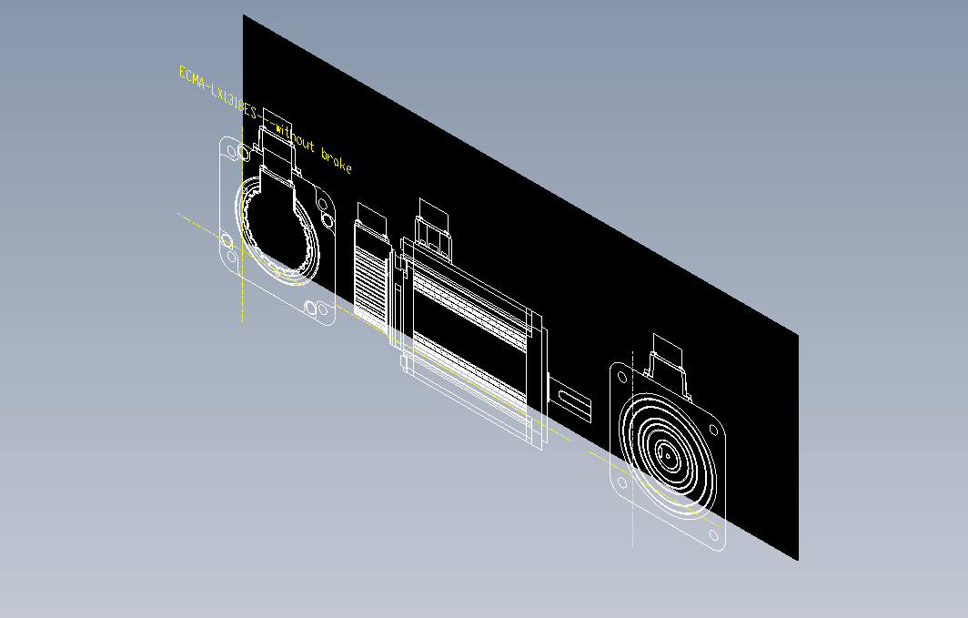 伺服电机包含500W、850W、1.3kW、1.8kW130框号系列机种图纸