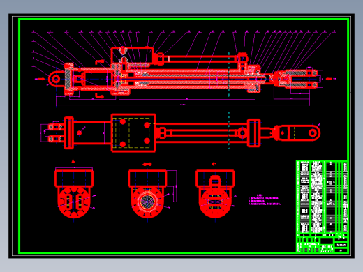 D Stewart六自由度运动平台电液驱动机构CAD+说明书