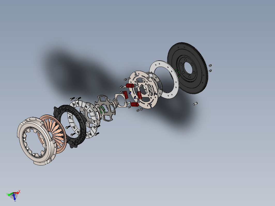 离合器爆炸图模型