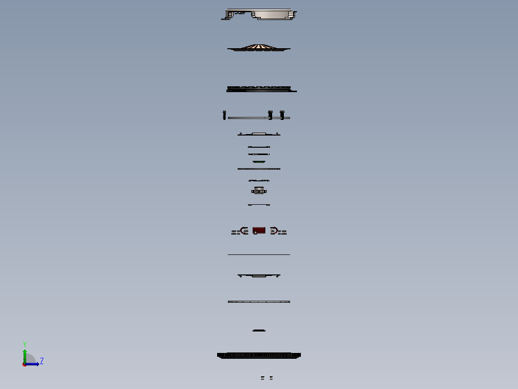 离合器爆炸图模型