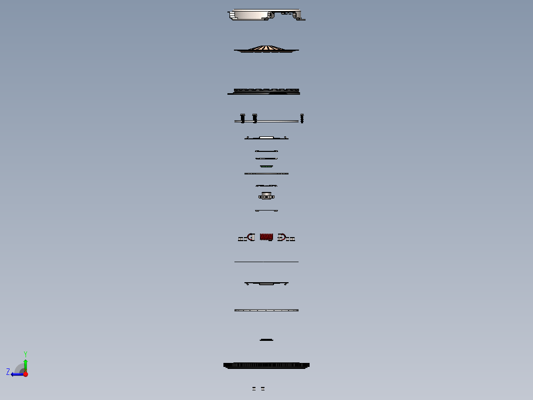 离合器爆炸图模型