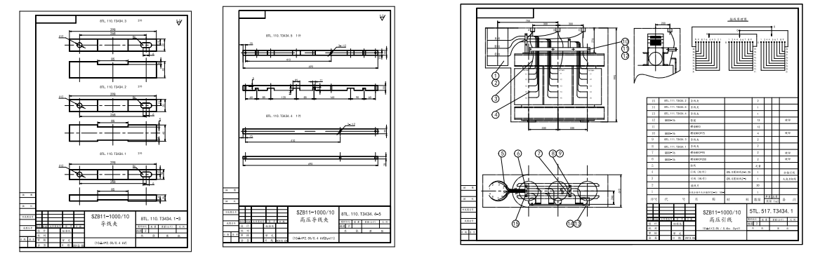 SZ11-3150油浸式变压器CAD