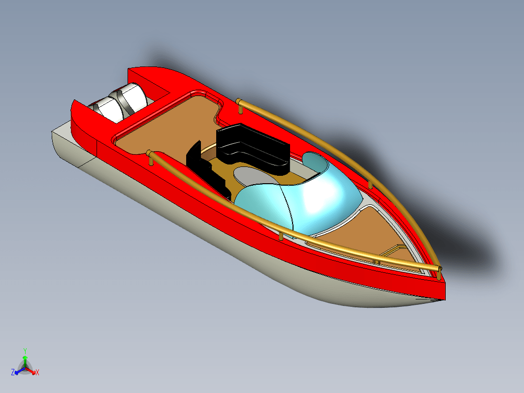 tekne-boat快艇小船模型