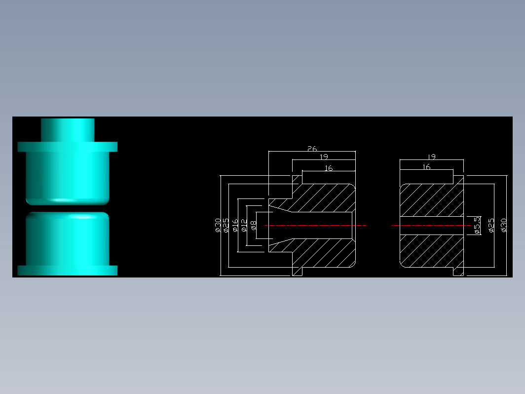 射流器加工图及3D图