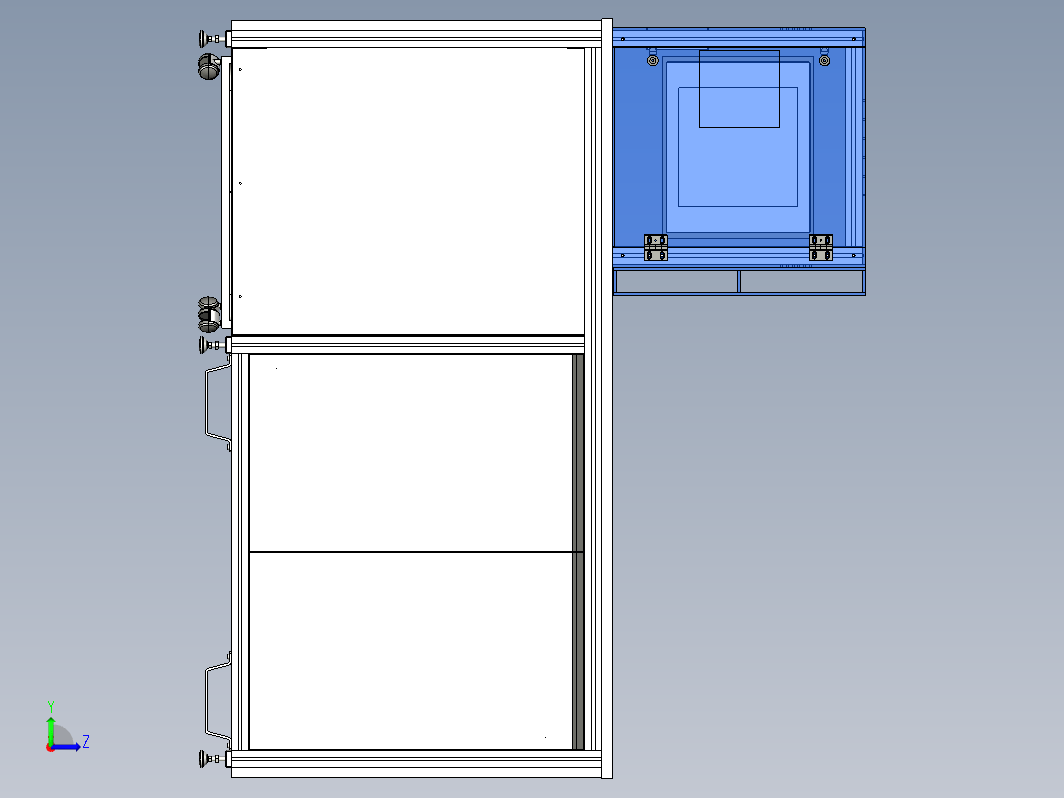 用于生产的工业工作台。