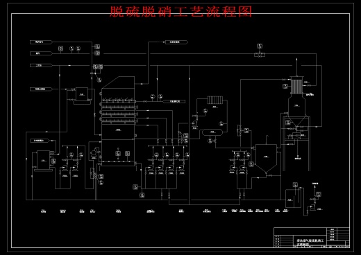 湿法烟气脱硫脱硝工艺研究与设计+CAD+说明书