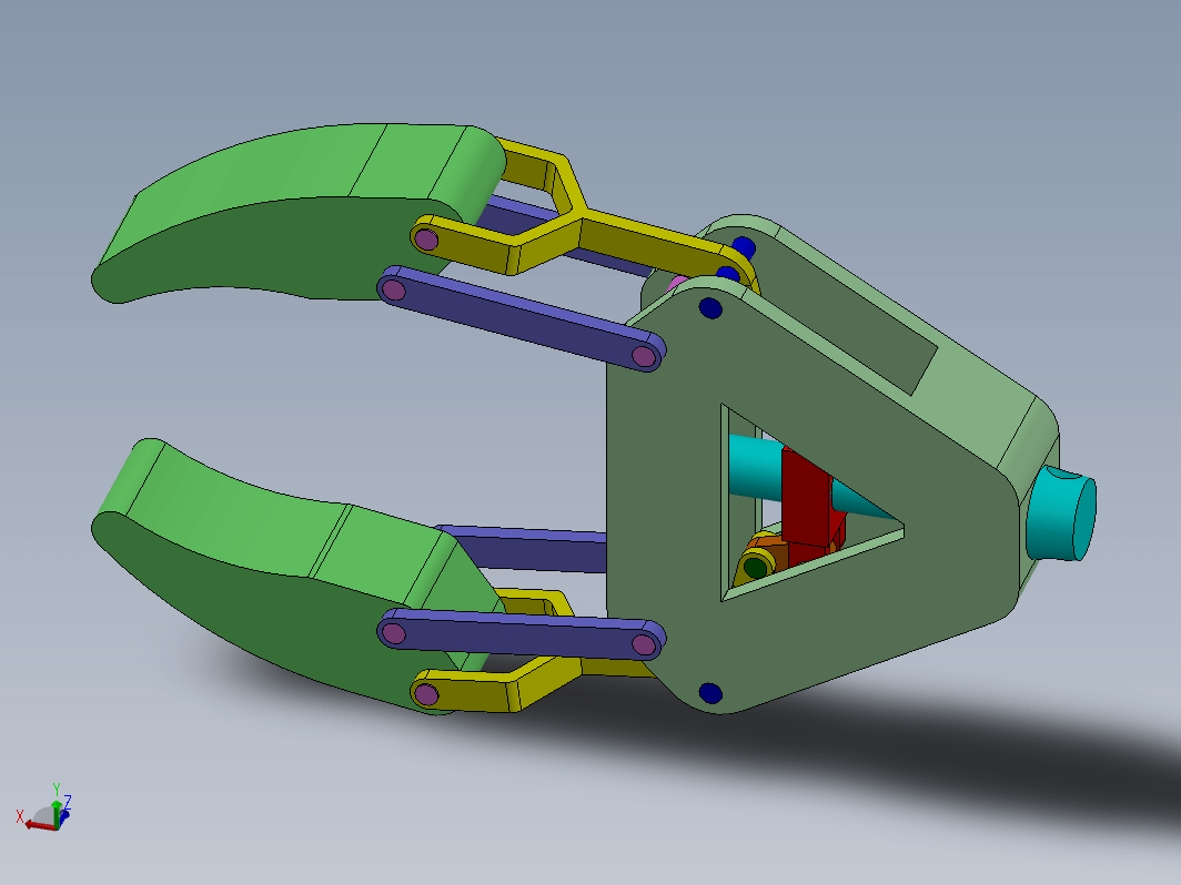 简易机械爪夹具结构 robot arm