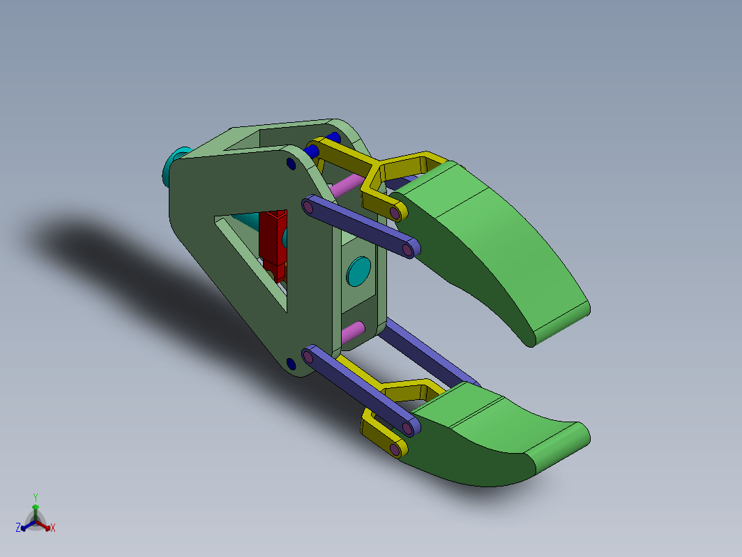 简易机械爪夹具结构 robot arm