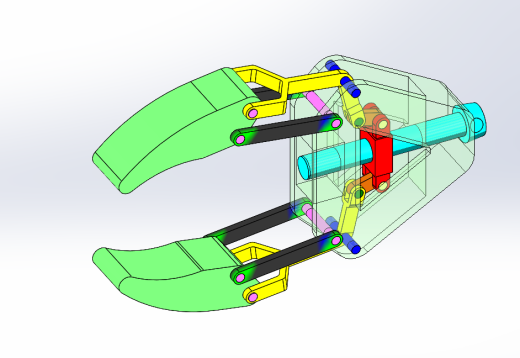 简易机械爪夹具结构 robot arm