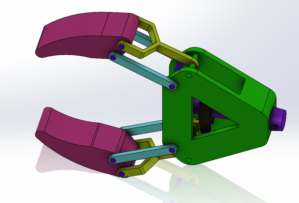 简易机械爪夹具结构 robot arm