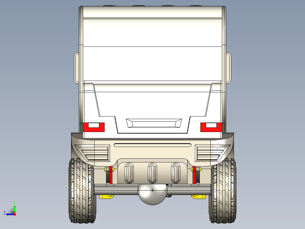 4座电动汽车3D