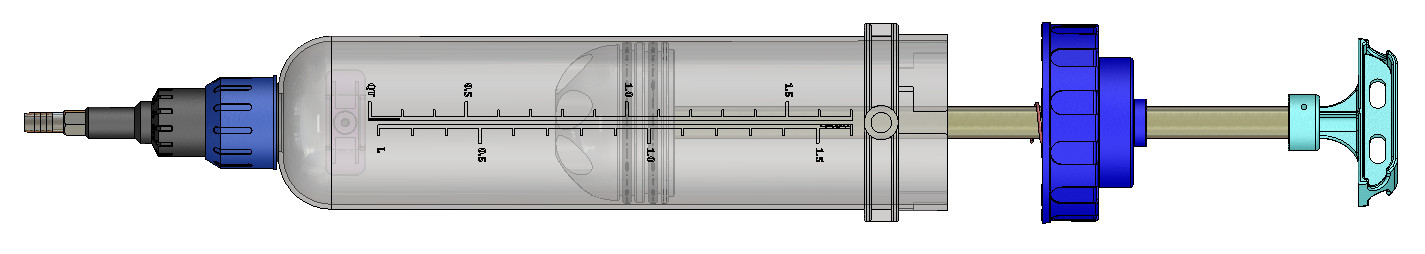 1500cc汽车油液提取注射器 附STEP