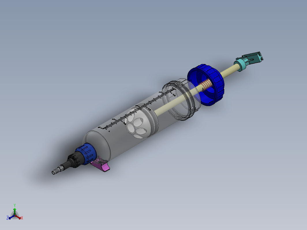 1500cc汽车油液提取注射器 附STEP