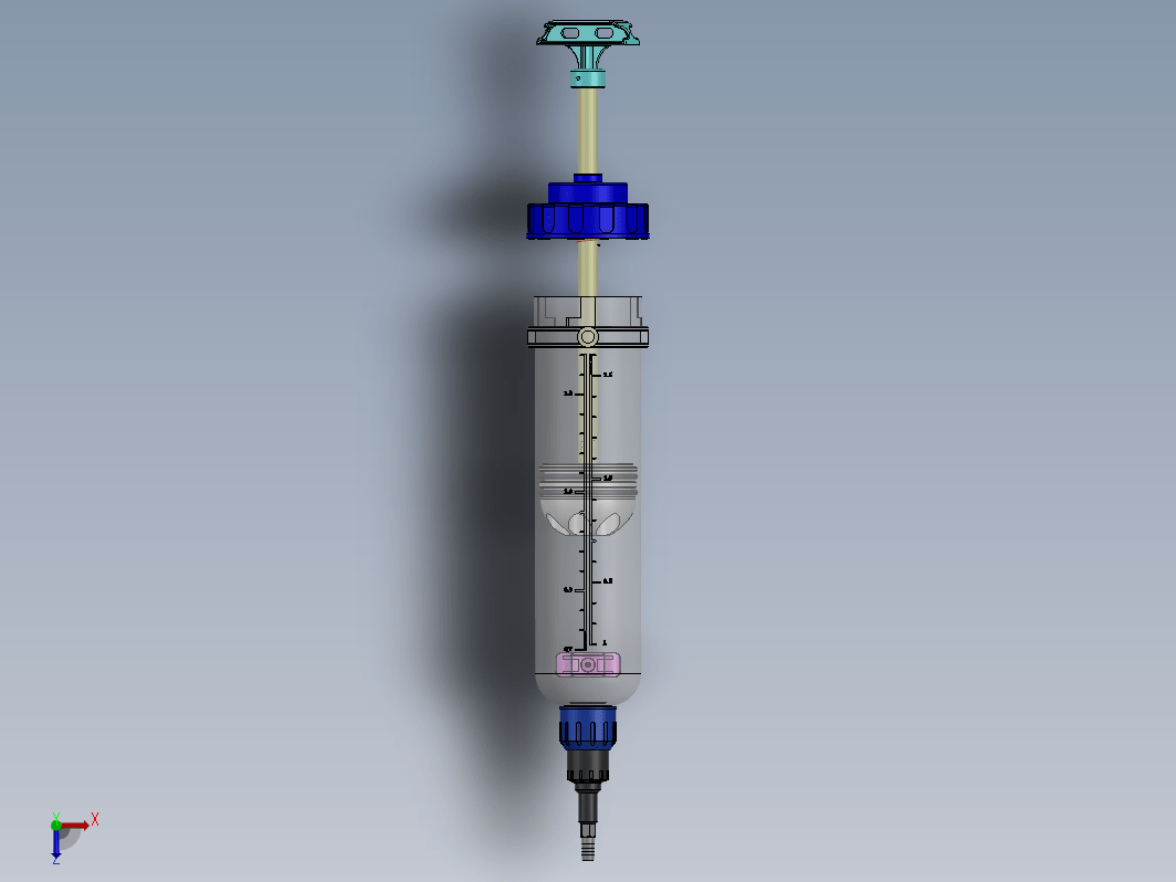 1500cc汽车油液提取注射器 附STEP