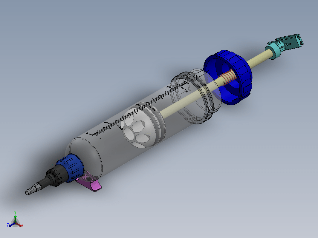 1500cc汽车油液提取注射器 附STEP